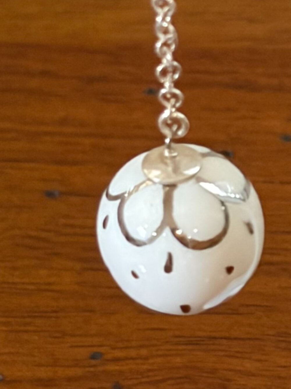 AC .925 Sterling Silver Chain and Ball Earrings - Picture 7 of 9
